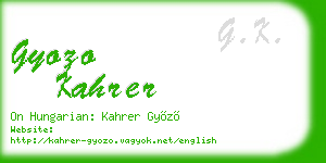 gyozo kahrer business card